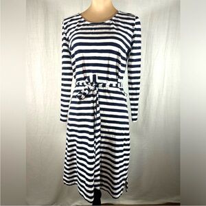 Hatley Navy and White Striped long Sleeve Dress